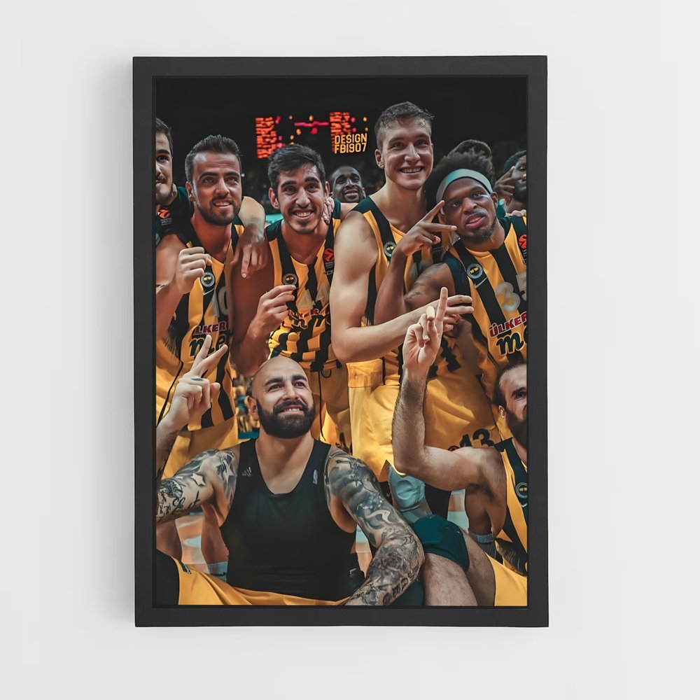 Poster Celebration Dorée – affiche Basketball (vue 2)